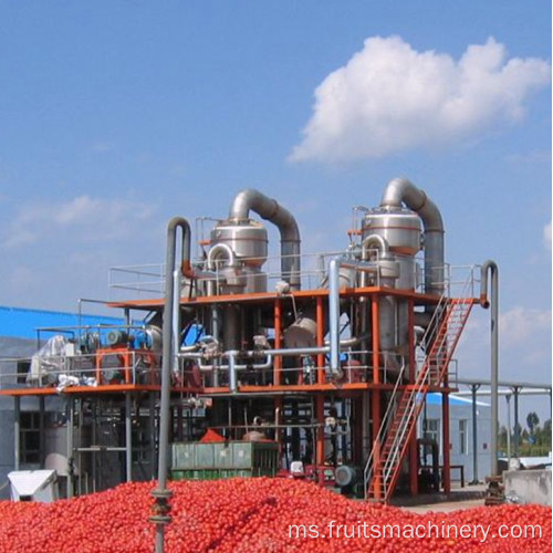 Tomato Industri Paste Peralatan Penyejatan Vakus Rotary